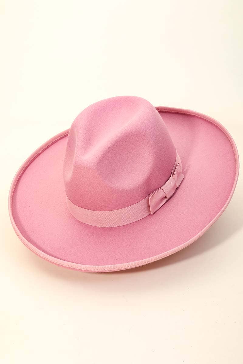 Ribbon Bow Tie Fedora Hat