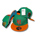 New York Yankees Green and Orange with 1999 Embroidered Side Patch – Snapback Cap
