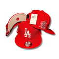 LA Baseball Team with World Series Side Patch and White Embroidered Logo Red – Snapback Cap
