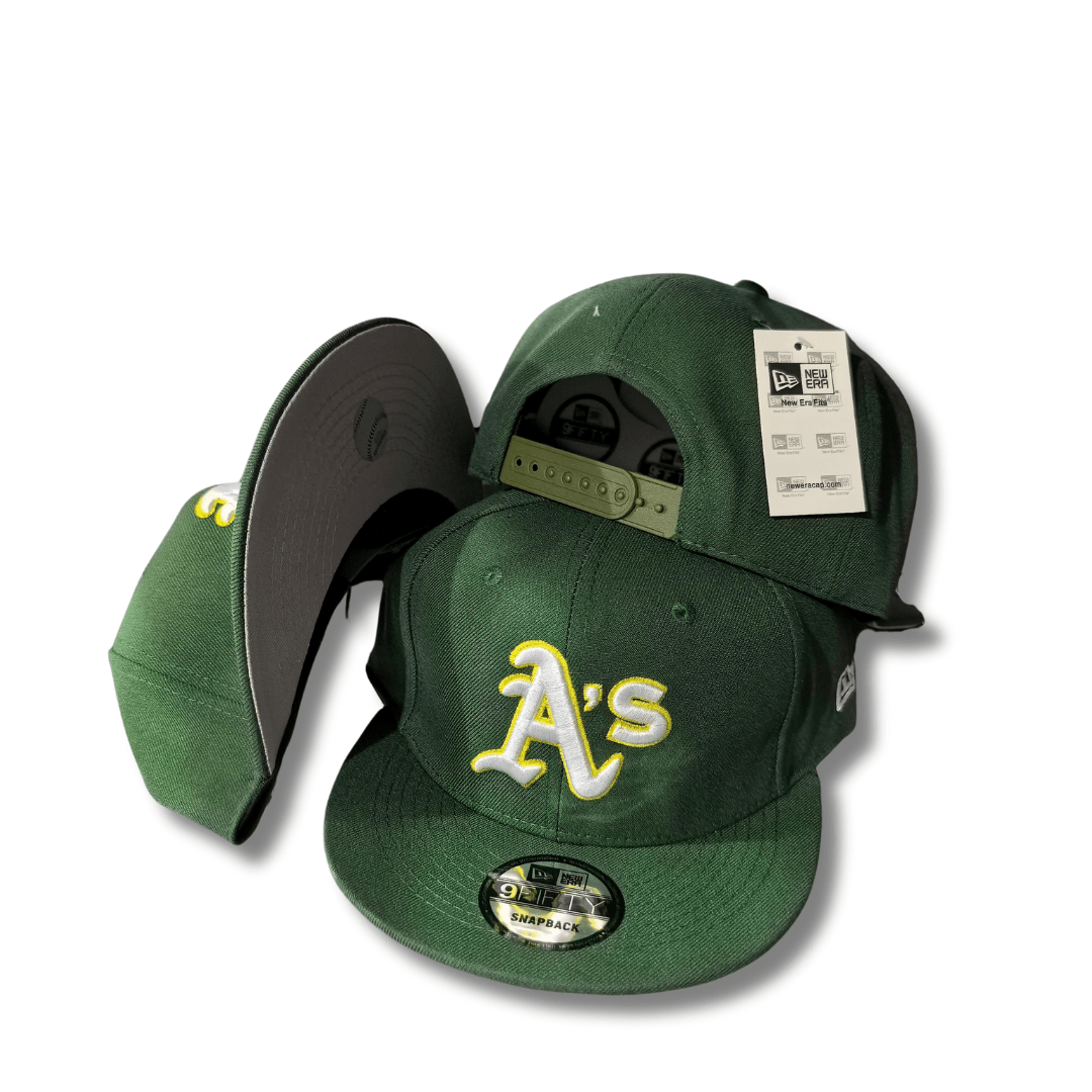 Oakland Athletics 9FIFTY Green with Yellow and White Logo – Snapback Cap