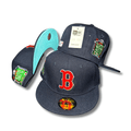 Boston Red Sox Navy New Era 59FIFTY All-Star Game Side Patches and Turquoise Underbill - Fitted Cap