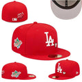 Los Angeles Dodgers Love & Hustle 1959 World Series 59FIFTY Fitted Hat – Red with Heart Embroidery